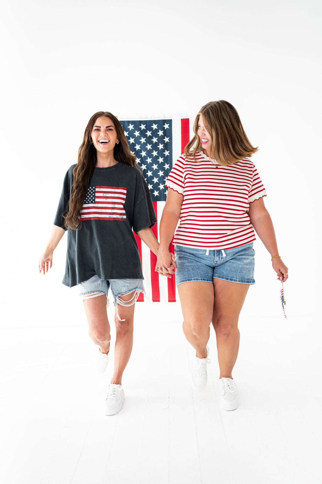 Lincoln Striped Top in Red