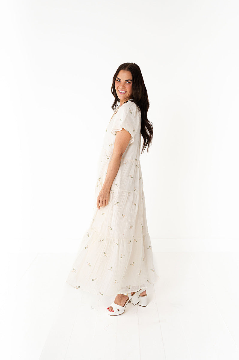 Ivy Floral Embroidered Dress
