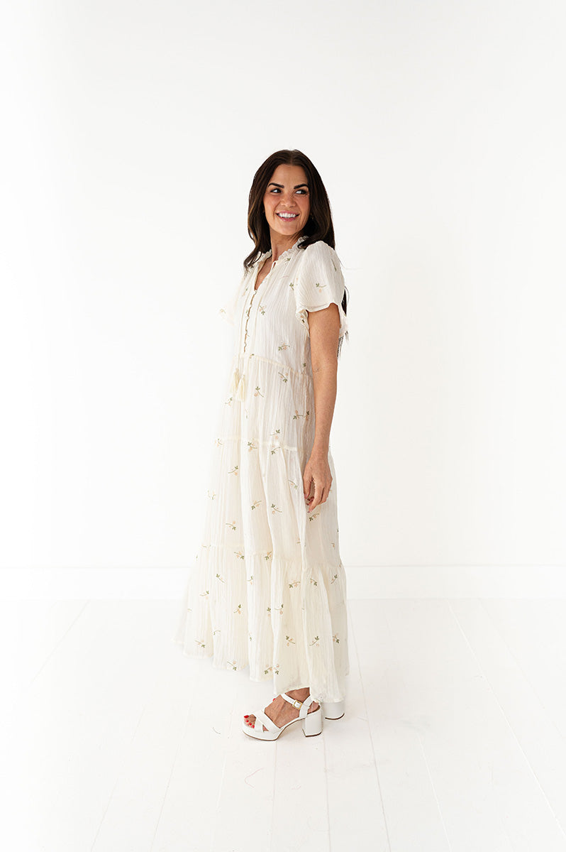 Ivy Floral Embroidered Dress