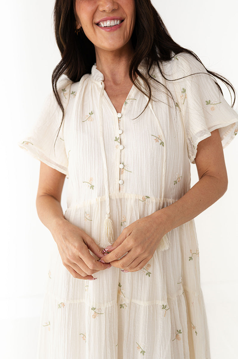 Ivy Floral Embroidered Dress