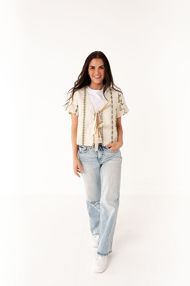 Junie Tie Front Top