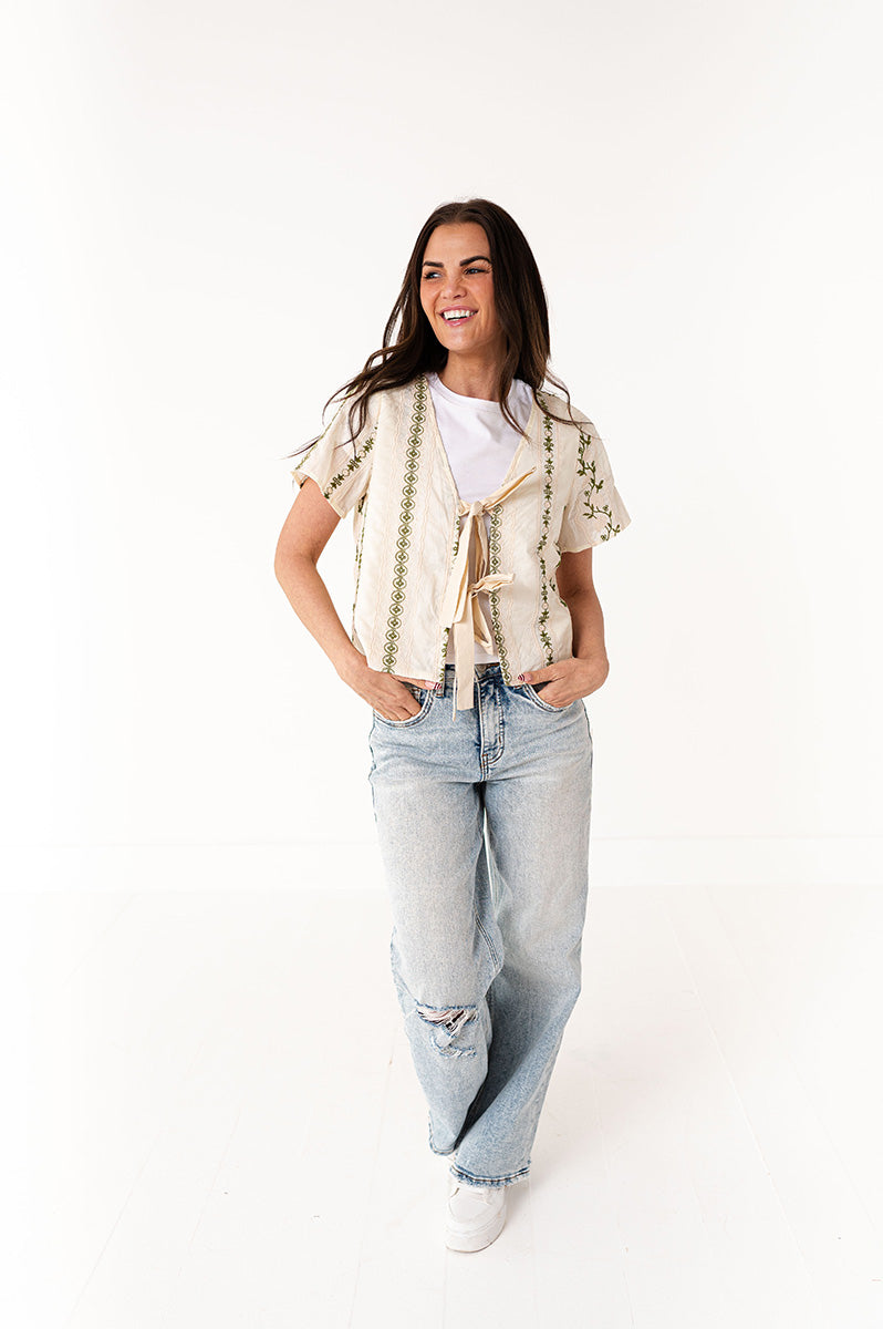 Junie Tie Front Top
