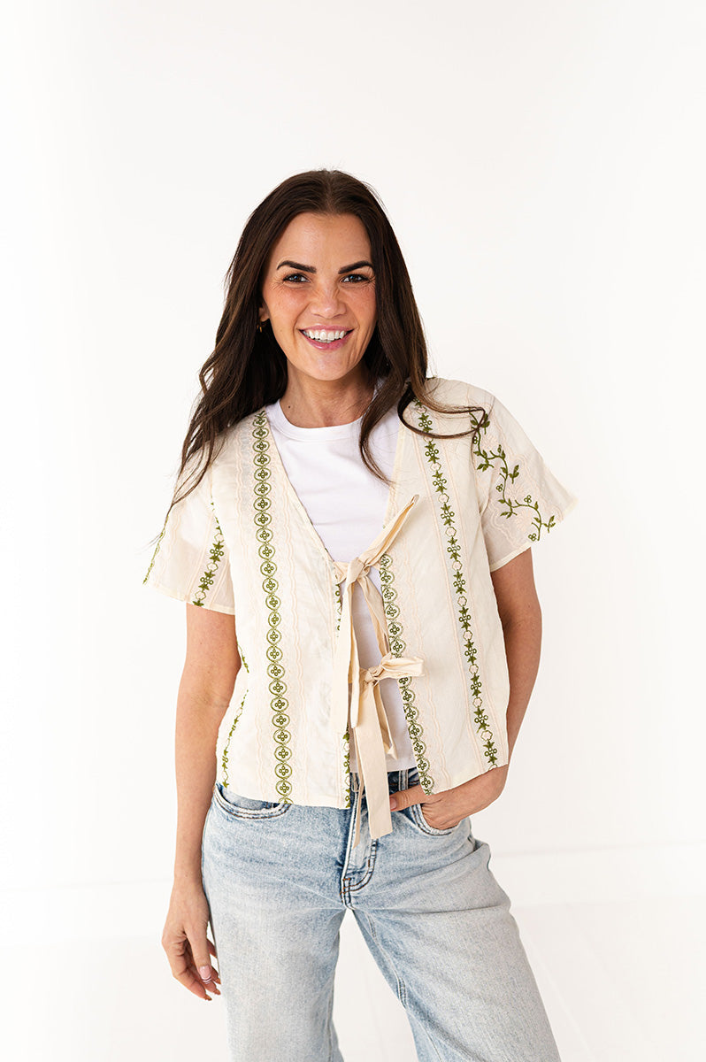 Junie Tie Front Top