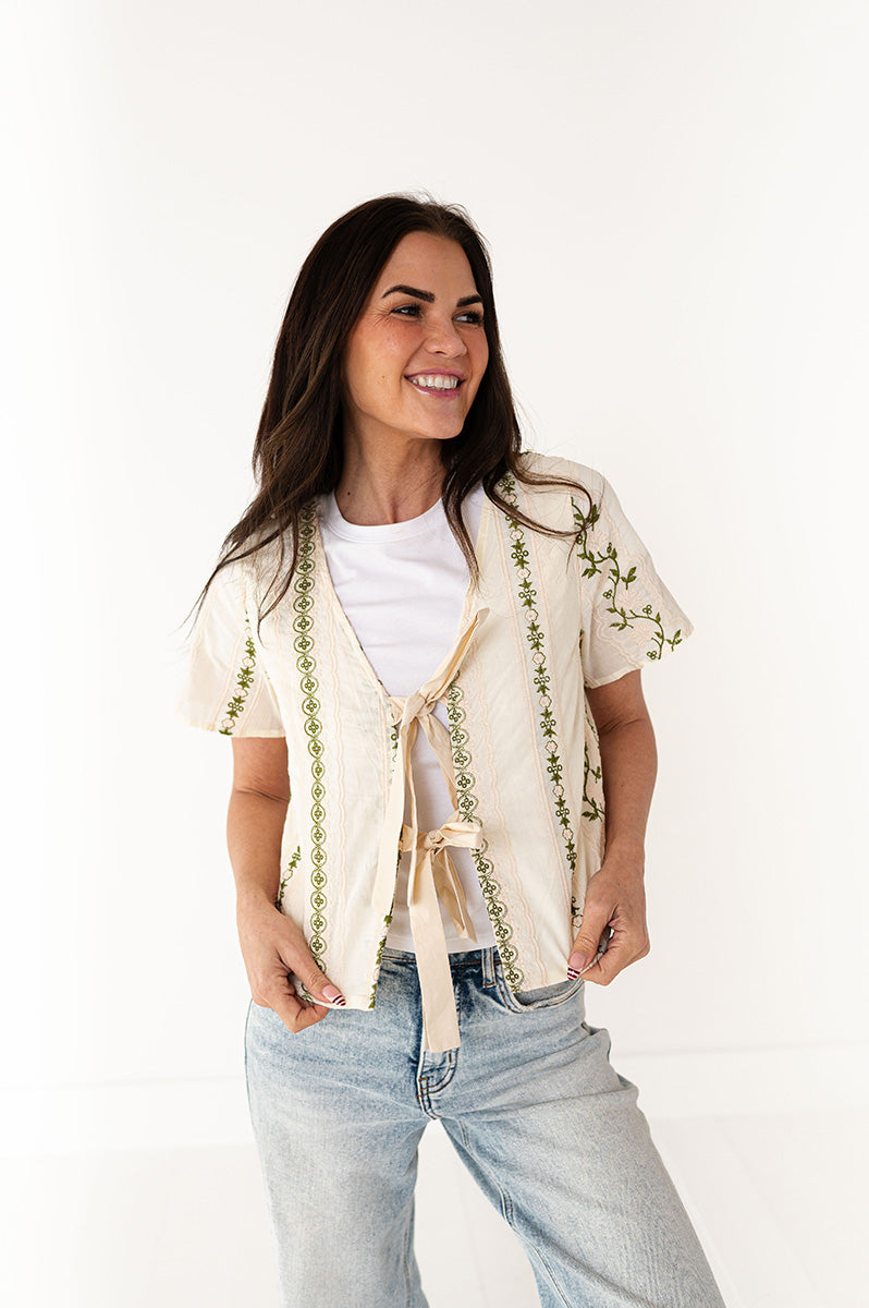 Junie Tie Front Top
