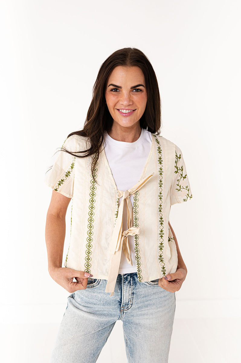 Junie Tie Front Top