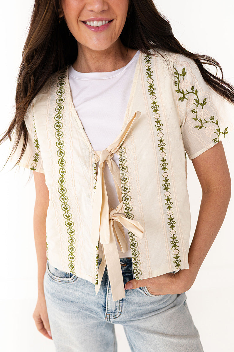 Junie Tie Front Top