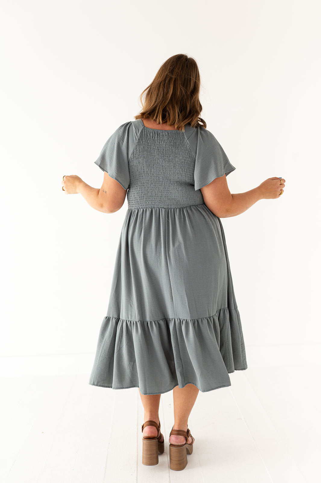 Mollie Midi Dress in Powder Blue