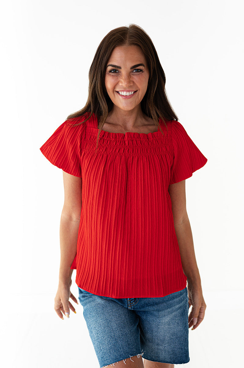 Ruby Textured Top
