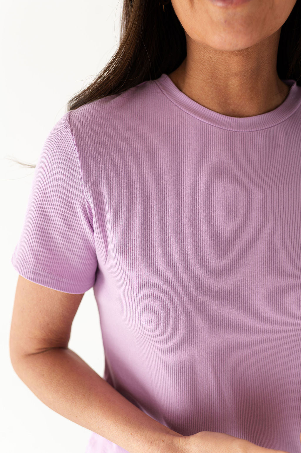 Brandy Ribbed Top in Lavender